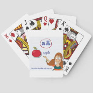 Lära alfabetet som leker kort spel kort