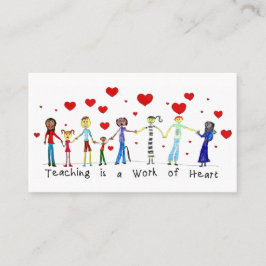 Lära är ett Heart Info Card-kort Visitkort