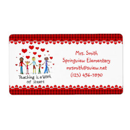 Lära är ett Heart Info Labels-arbete Fraktsedel