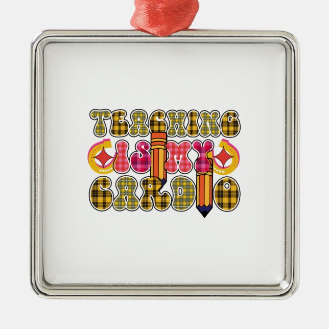 Lära är min Cardio Julgransprydnad Metall (Framsidan)