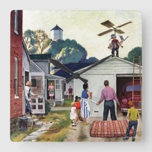 Lära att flyga fyrkantig klocka