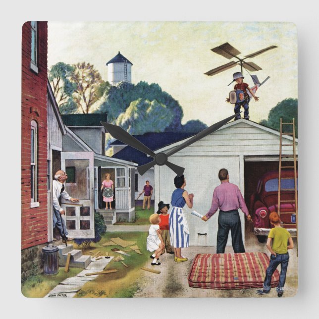 Lära att flyga fyrkantig klocka (Framsida)