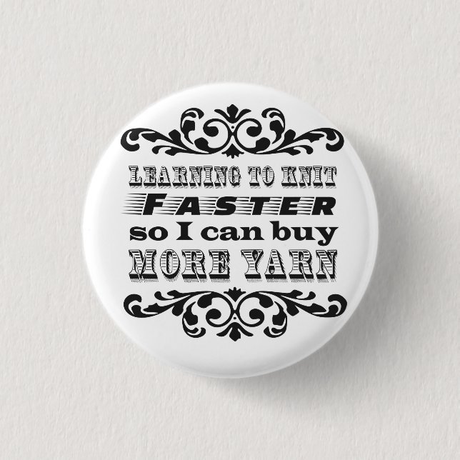 Lära att sticka snabbare knapp (Framsida)