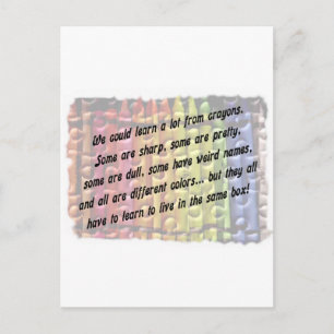 lära av kritor vykort