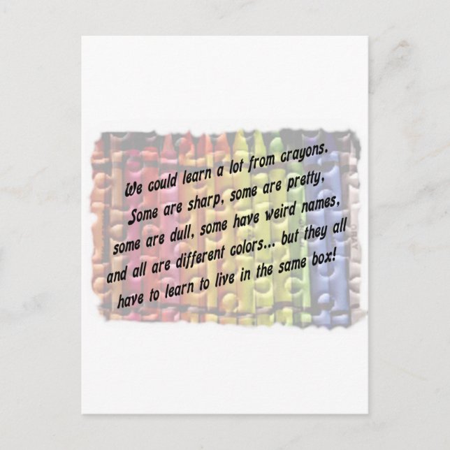 lära av kritor vykort (Framsida)