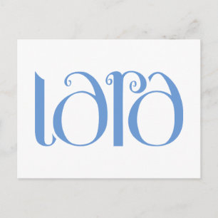Lara blue vycard vykort