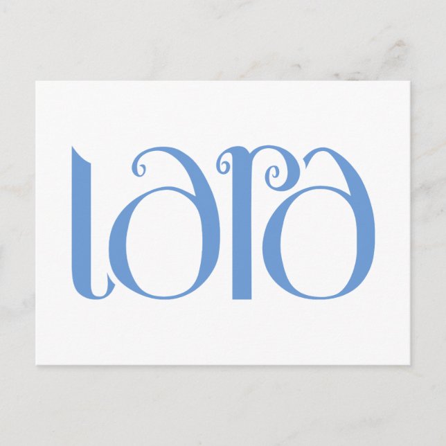 Lara blue vycard vykort (Framsida)