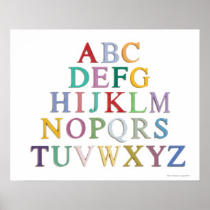 lära brev, alfabet poster