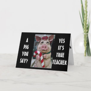 LÄRA DEN HÄR PIGGY OCH HANS CANDY CANE FÖR DIG. HELGKORT