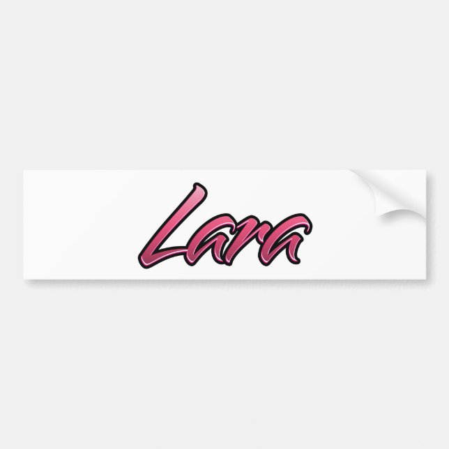 Lara faded rosa Aufkleber Sticker Bildekal (Framsidan)