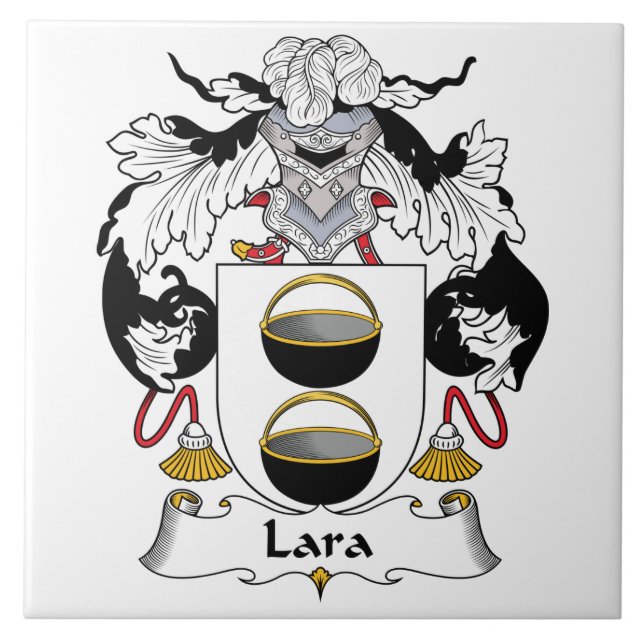 Lara familjvapensköld kakelplatta (Framsidan)