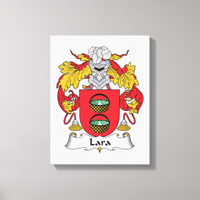 Lara Family Crest Canvastryck (Framsida)