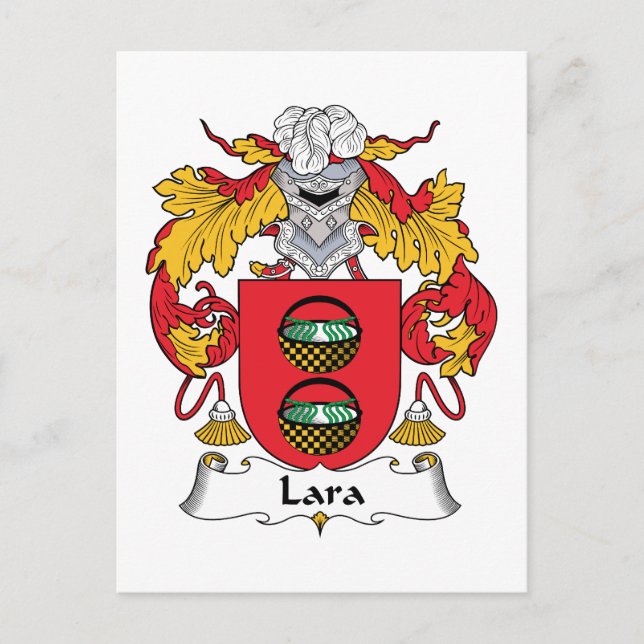 Lara Family Crest Vykort (Framsida)