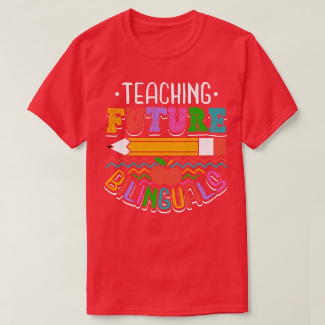 Lära framtida tvåspråkiga t shirt (Design framsida)