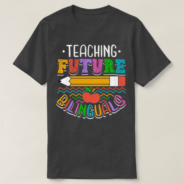 Lära framtida tvåspråkiga t shirt (Design framsida)
