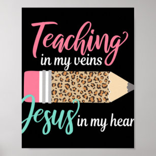 Lära i mina ådror Jesus i mitt hjärta Christian T Poster