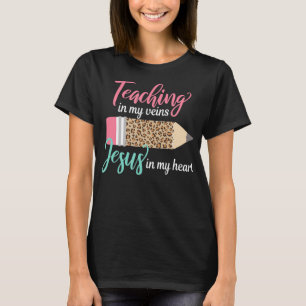 Lära i mina ådror Jesus i mitt hjärta Christian T Shirt