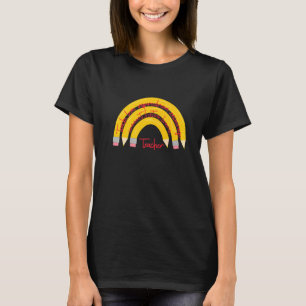 lära kärlek inspirera lärare Back to school Rainbo T Shirt