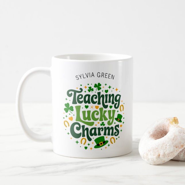 Lära Lucky Charms - Personlig St. Patrick's Kaffemugg (Med munk)