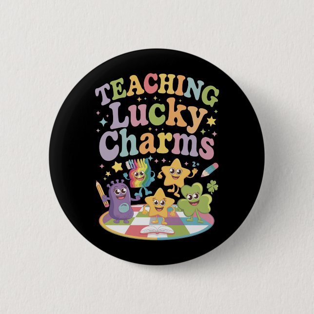 Lära Lucky Charms Teacher St patricks day Knapp (Framsida)