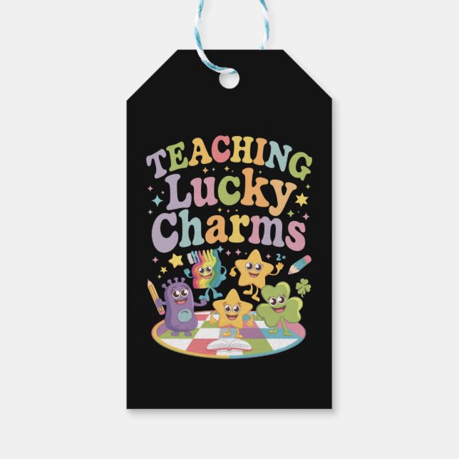 Lära Lucky Charms Teacher St patricks day Presentetikett (Baksidan)