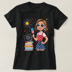 Lära med frihet och smak - 4:e läraren i juli t shirt