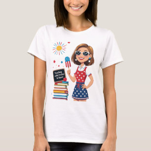 Lära med frihet och smak - 4:e läraren i juli t shirt