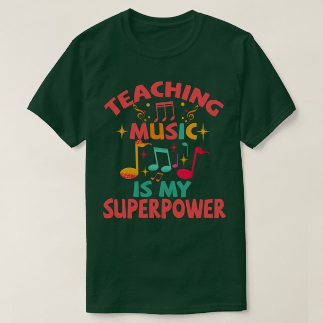 Lära musik är min supermakt t shirt (Design framsida)