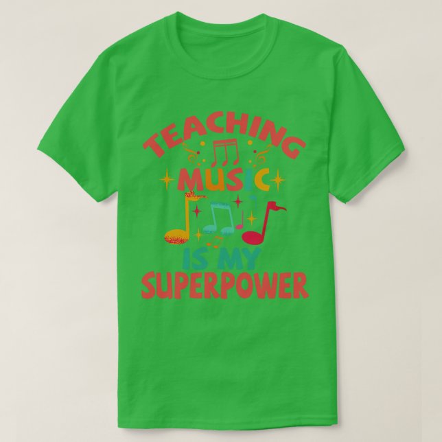 Lära musik är min supermakt t shirt (Design framsida)