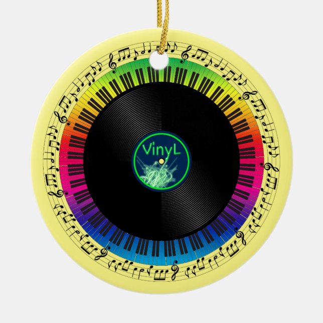 Lära musik julgransprydnad keramik (Framsidan)