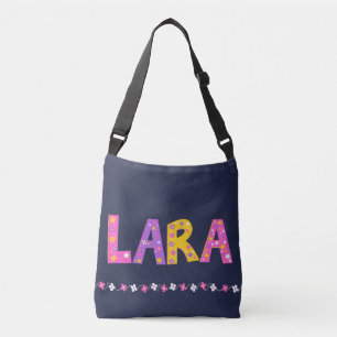 Lara namn blommor L monogram Axelväska