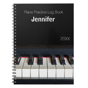 Lära Piano, Piano Practice Log Bok Anteckningsbok