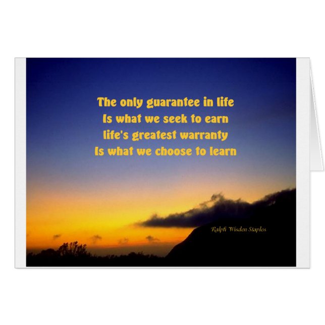 lära sig och tjäna hälsningskort (Framsidan Horizontal)