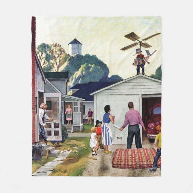 Lära till Fly Fleecefilt (Framsidan)