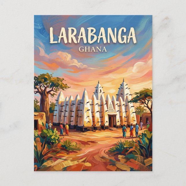 Larabanga moské Ghana Vykort (Framsida)