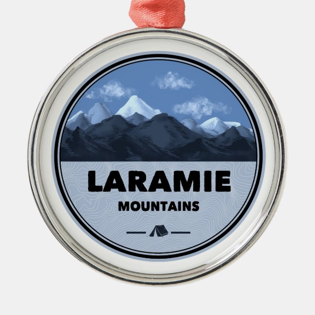 Laramie Mountains Wyoming Colorado Camping Julgransprydnad Metall (Framsidan)