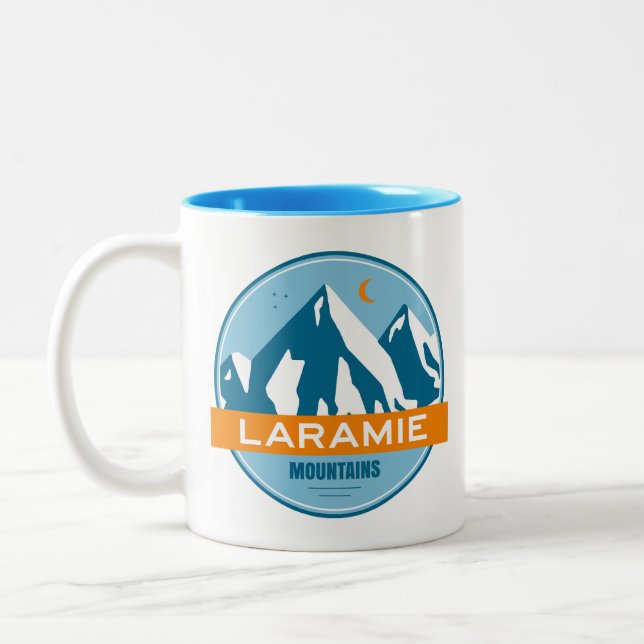 Laramie Mountains Wyoming Stars Måne Två-Tonad Mugg (Vänster)