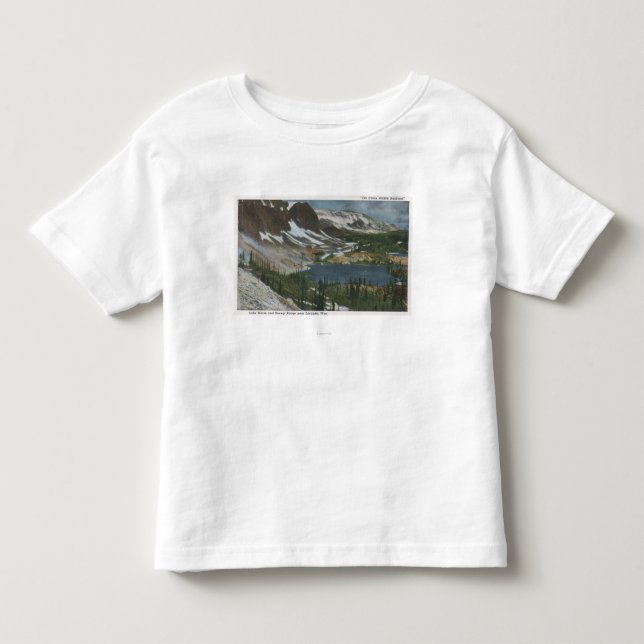 Laramie WY - sjön Marie och snöig spänner på Unio T Shirt (Framsida)