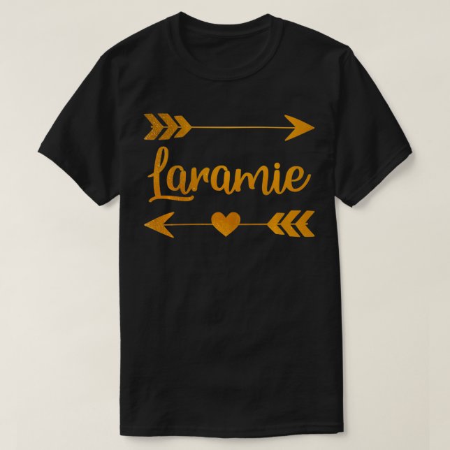LARAMIE WY WYOMING Funny City Home Roots USA Kvinn T Shirt (Design framsida)