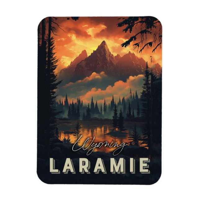 Laramie Wyoming Vintage Magnet (Vertikal)
