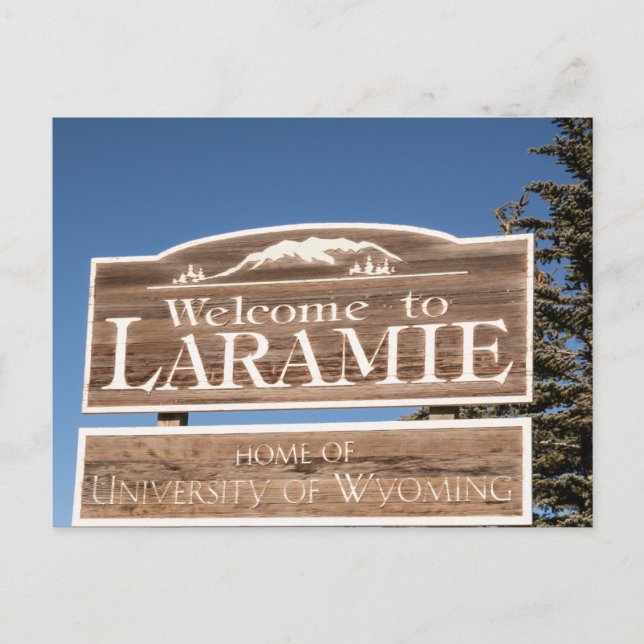 Laramie Wyoming vycard Souvenir Travel Vykort (Framsida)
