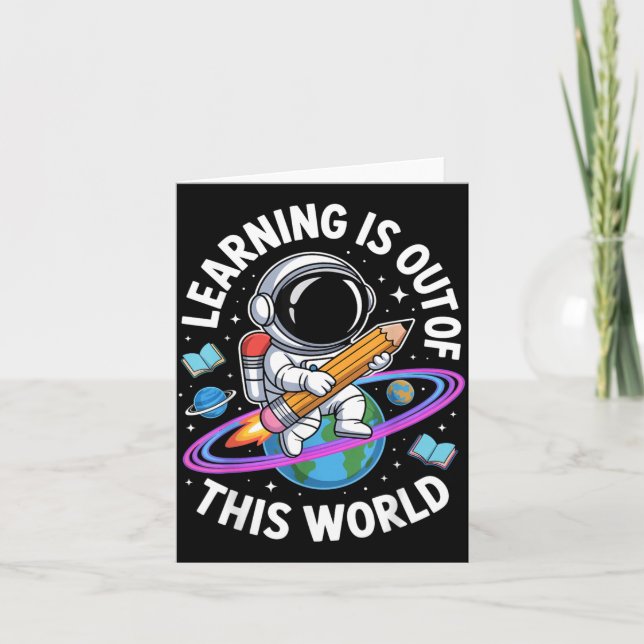 Lärande är en rymdresa Astronautpenna Kort (Framsida)