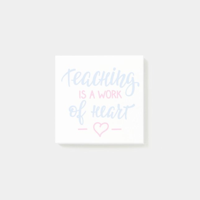 Lärande är ett hjärtligt arbete post-it block (Framsida)