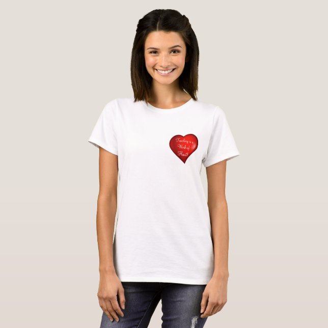 Lärande är ett storlekt Hjärtficka T Shirt (Hel framsida)