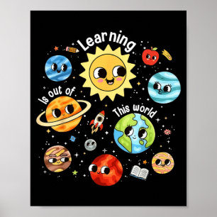 Lärande är utanför denna världen Lärare tillbaka t Poster