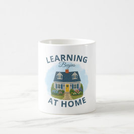 Lärande Börjar Hemma Klassisk Kaffe Mugg