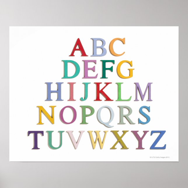lärande, brev, alfabet poster (Framsidan)