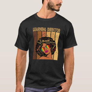 Lärande direktör Afro African American Black Hist T Shirt