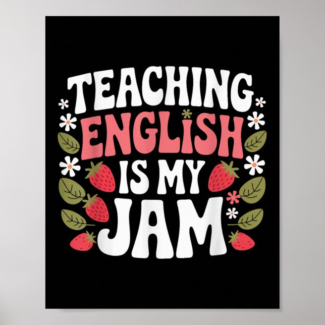 Lärande engelska är min Sylt Lärare Back to school Poster (Framsidan)