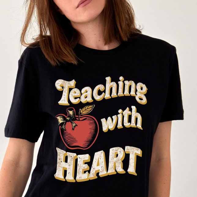 Lärande med Heart Back to school Lärare Gift T Shirt (Skapare uppladdad)